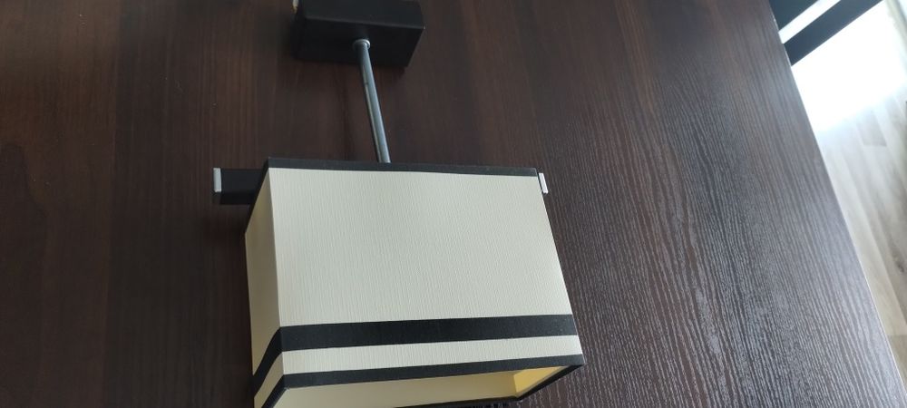 Lampy z abażurem kremowo brązowe