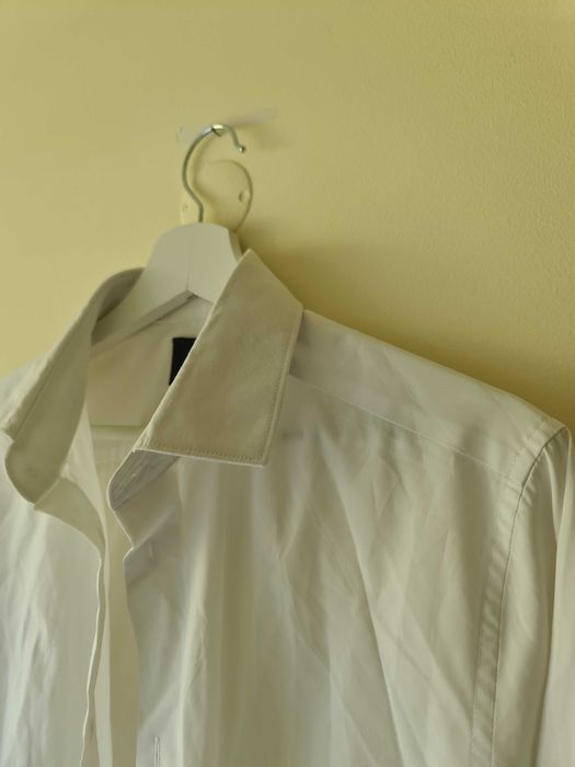 Camisa Branca Slim Fit H&M - Tamanho M 39/40 White Shirt