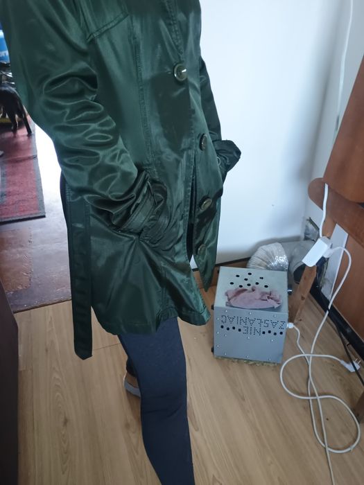 Płaszcz damski, zielony