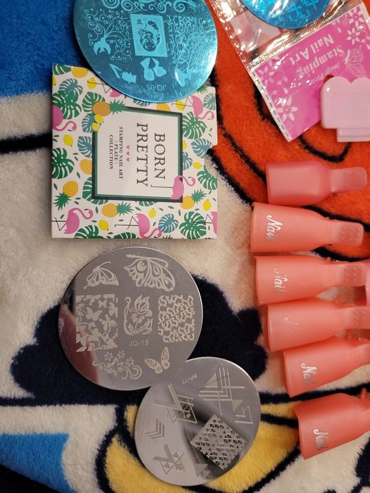 Zestaw do stemplowania do paznokci plus klipsy