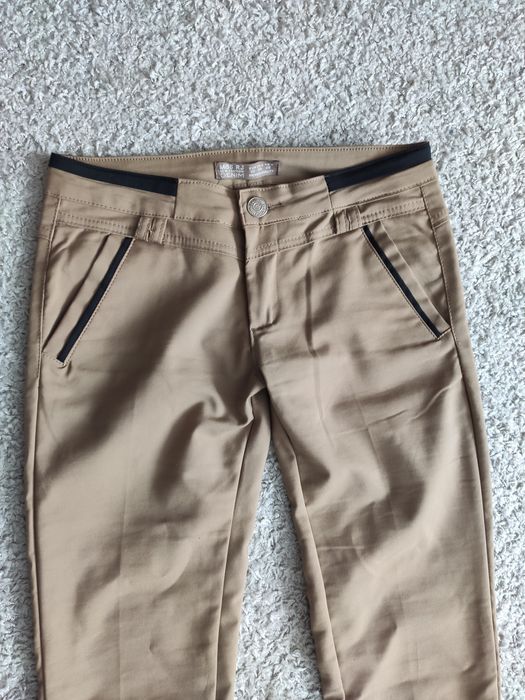 Eleganckie brązowe spodnie S M
