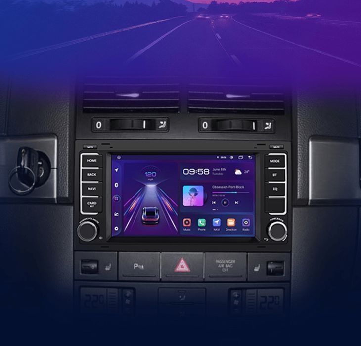 VW Touareg Multivan T5 – Radio Android 7" CarPlay Android Auto 2GB/32GB GPS Nawigacja Stacja Multimedialna WiFi Bluetooth DSP PL