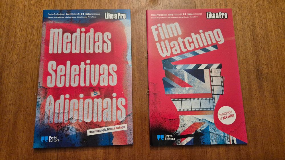 Vendo Dossier do Professor e Manual de Inglês LIKE A PRO 11º Ens. Profissional Mód 4, 5, 6