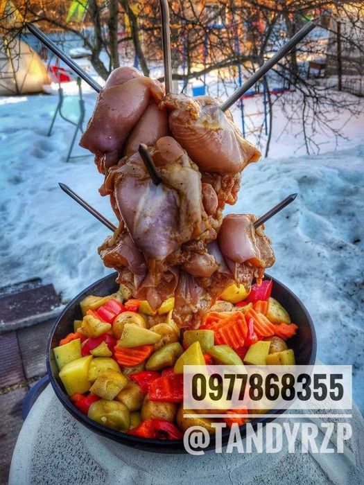 Набор гриль 4в1 у тандир 23-26 см. Сітка гриль 3 яруса.