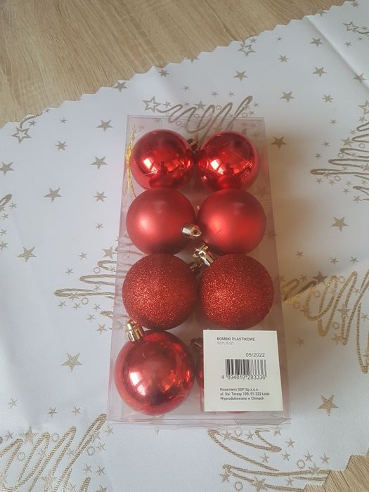 Bombki 6 cm 8 sztuk