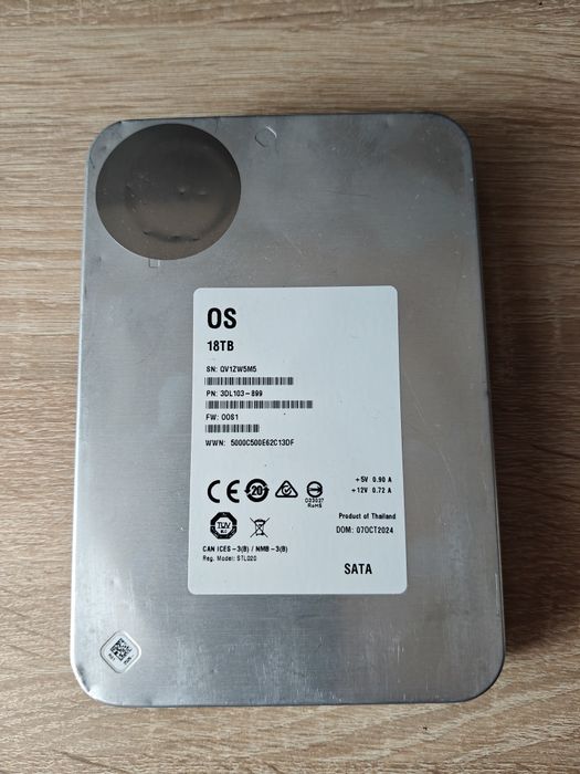 Dysk Twardy HDD 18TB OS
