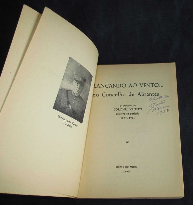 Livro Lançando ao Vento no Concelho de Abrantes Joaquim Maria Valente