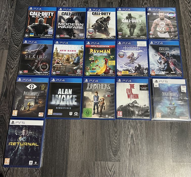 Продам игры для ps4 ps5 все игры на русском языке