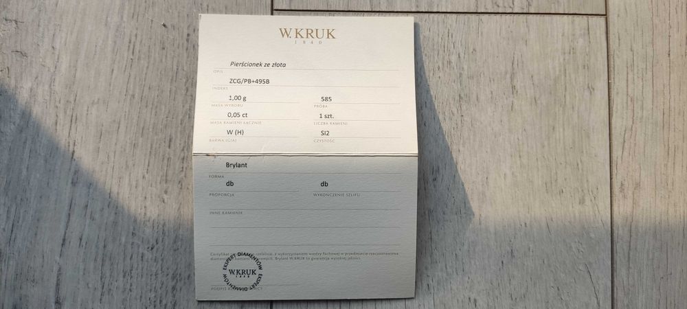 Pierścionek Kruk nowy