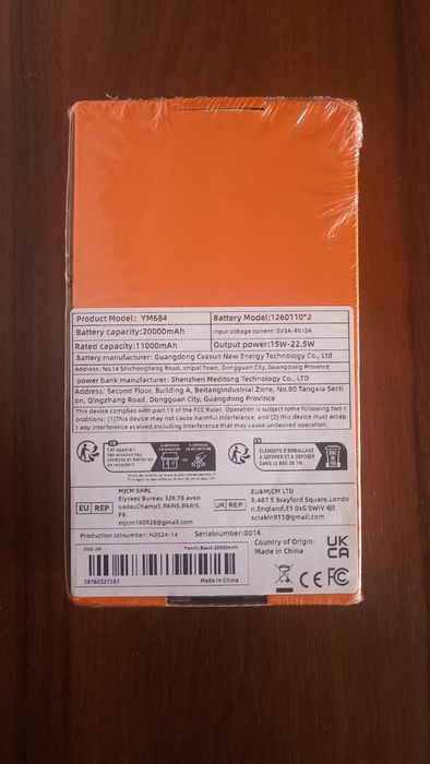 Power Bank Hinne 20000 mAh