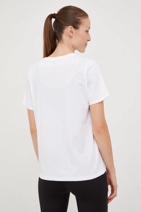 T-shirt biały z logo DKNY S
