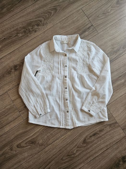 Zara bluzka koszula ecru r. 140 bdb