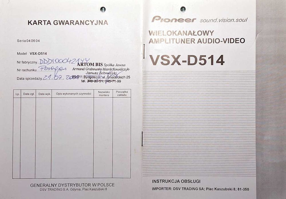 Amplituner Pioneer VSX-D514-K