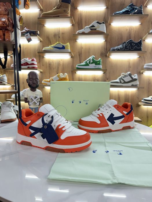 Кросівки Снікерси OFF-WHITE Out Office Orange / White Blue