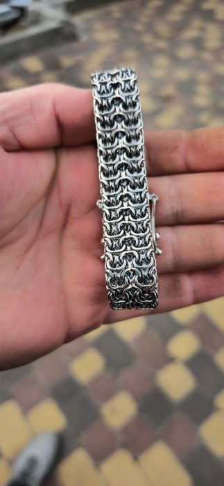 Срібний Браслет подвійний рамзес з коробкою