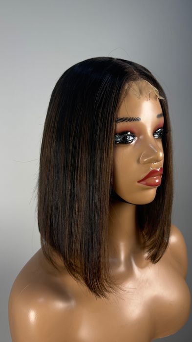 Peruca curta cabelo humano