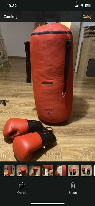 Worek treningowy bokserski  outshock 11 kg + rekawice