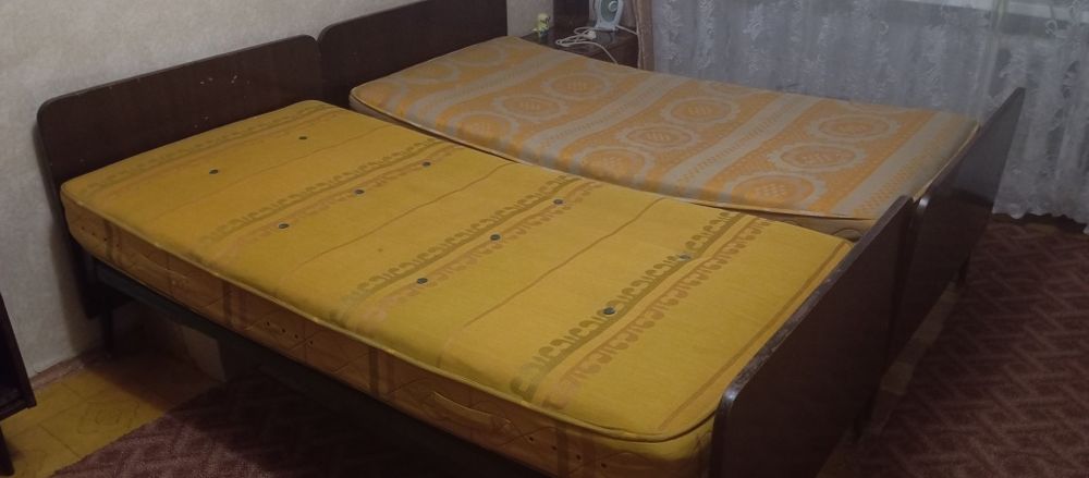 Кровать панцерная с матрасом