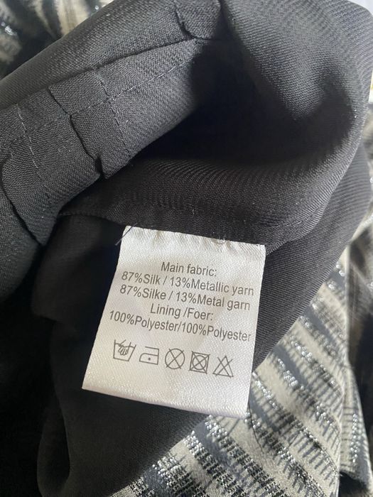Munthe plus Simonsen spodnie 87% jedwab metaliczna nitka 36 38