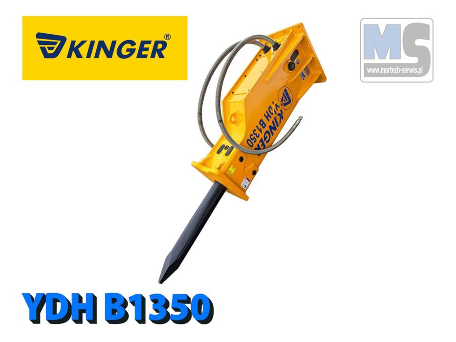 Młot hydrauliczny wyburzeniowy KINGER HB1350 do koparki GW 2 lata