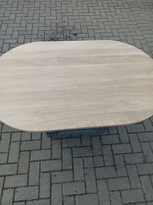 Blat dębowy owalny z litego dębu na wymiar 2 / 3 / 4 cm