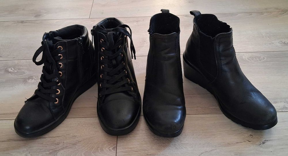 Buty Za Kostkę Kozaki Na Lasocki r. 38 + Sneakersy Jenny Fairy r. 38