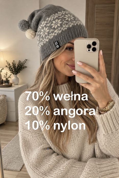 Czapka ICEWEAR Iceland wełna + angora Thinsulate - z Islandii, one size