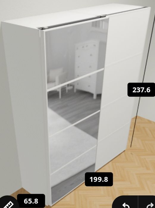 Roupeiro PAX NOVO SELADO 2x0,66x2.36m branco IKEA
Roupeiro, branco/dupla face branc