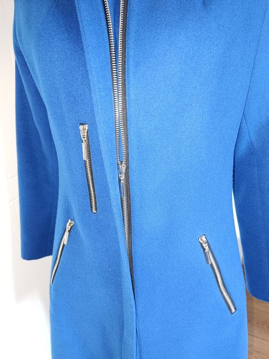 Płaszcz damski wiosenny płaszczyk wełniany wełna klasyczny Edima 38