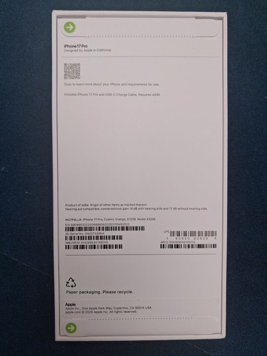 iPhone 17 Pro z USA 512 GB