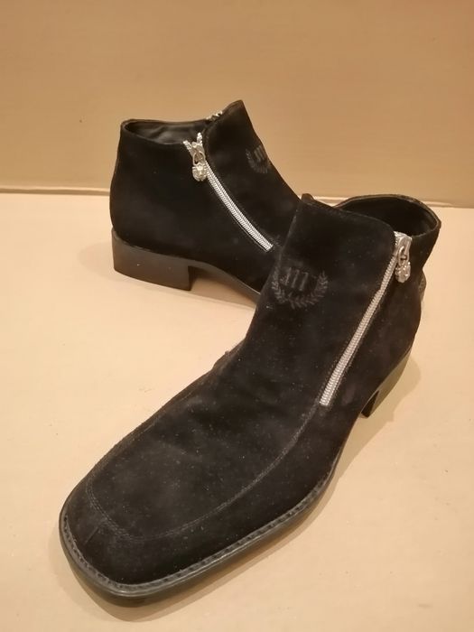 Черевики сапоги чоловічі мужские "Maros" Италія р. 43, замша,чорні