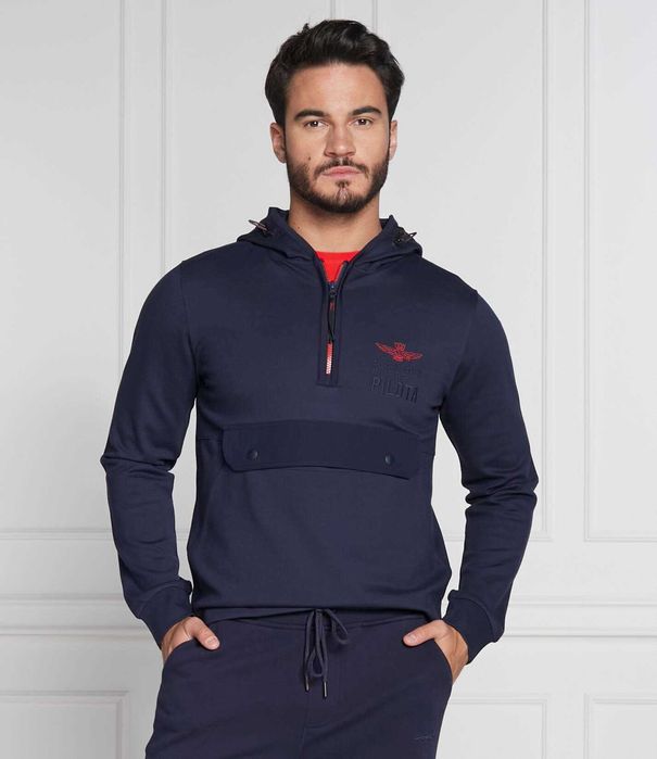 Aeronautica Militare Bluza z kapturem 222FE1696F421 granat