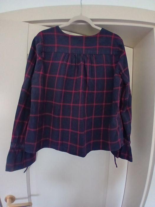 Bluzka Asos 44 XXL granatowa krata