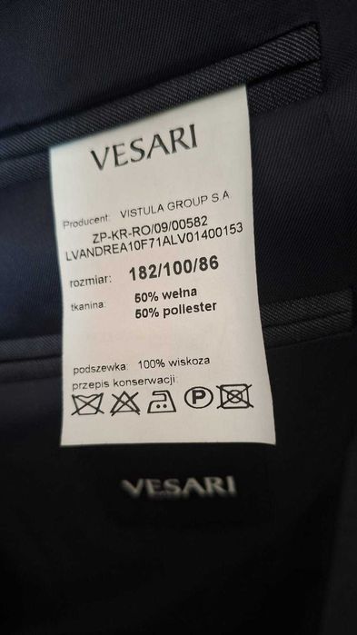 Garnitur męski Vesari Vistula rozmiar L: 182/100/86