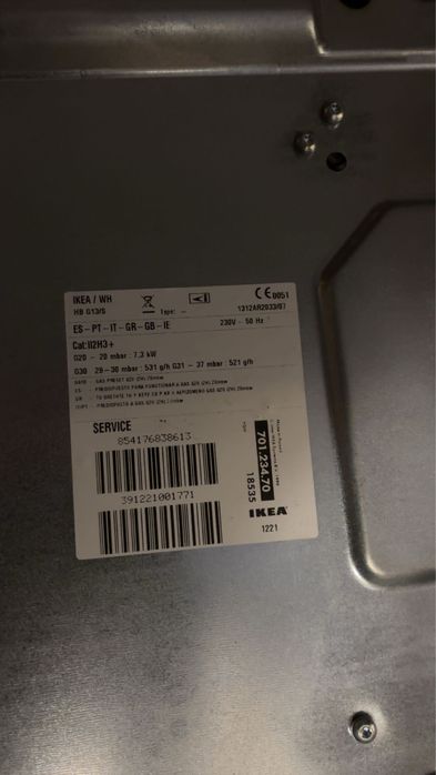 Placa a Gás IKEA / Whirlpool (4 Bicos) – Na Caixa, Muito Estimada