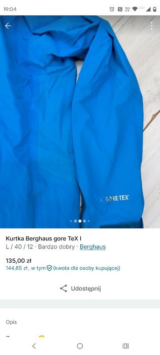 Kurtka berghaus l Gore tex