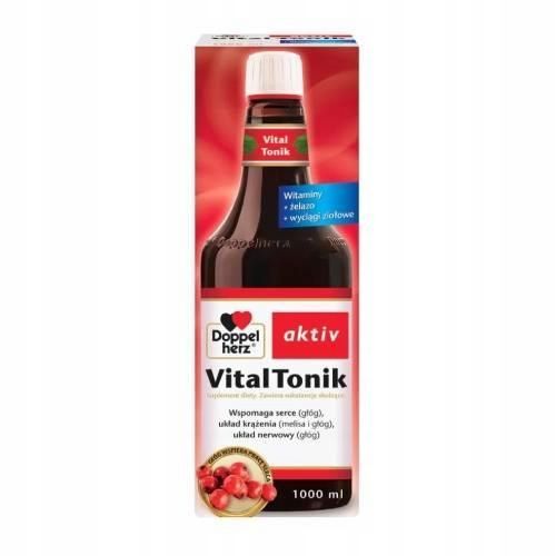 Doppelherz Aktiv Vital Tonik, witaminy, żelazo, układ krążenia, 1000 ml