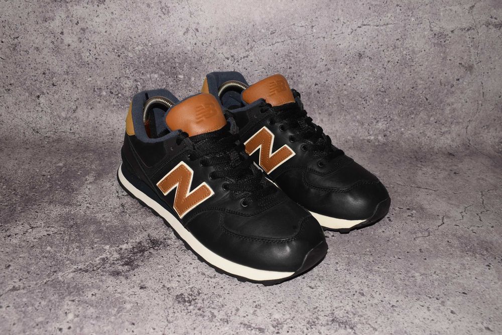 New Balance 574 Leather ( Чоловічі Шкіряні Кросівки Ньюбеланс Кожа 576 990 2002 us uk )