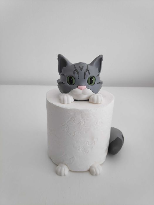 Suporte papel higeinico - Gato Divertido