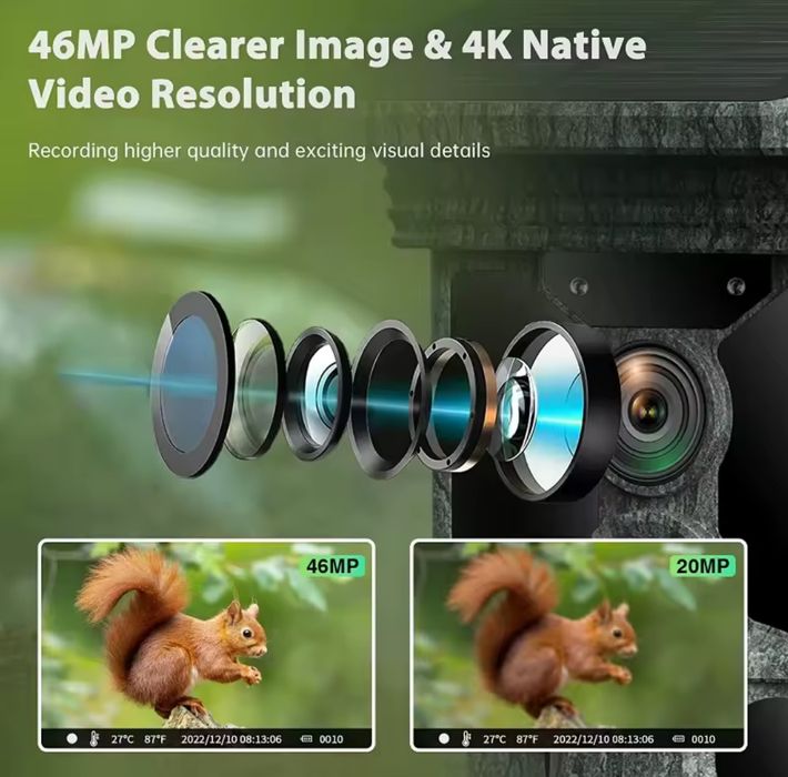 Відеокамера 50MP 4K  Trail нічного бачення