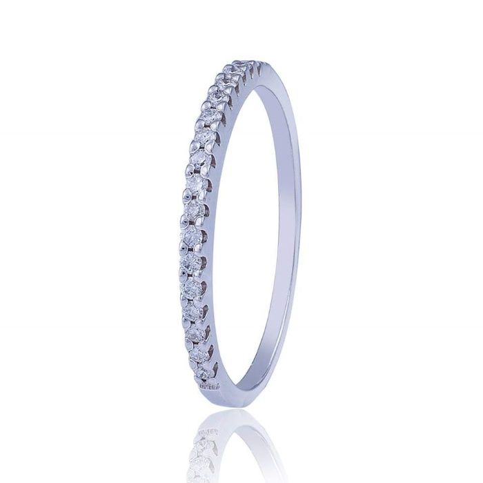 Кольцо с бриллиант 585 пр Белое золото 17,0