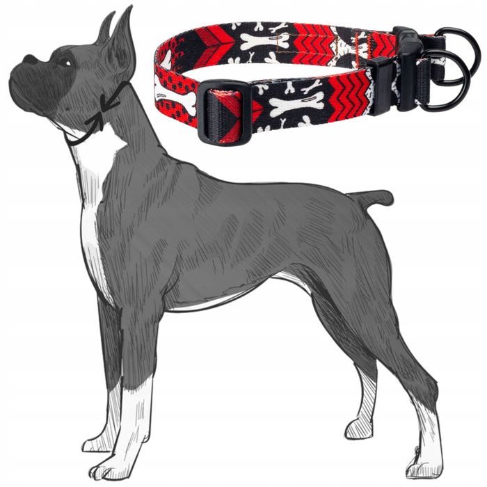 obroża materiałowa dla małego psa jamnik mops terrier s 15 mm kostki