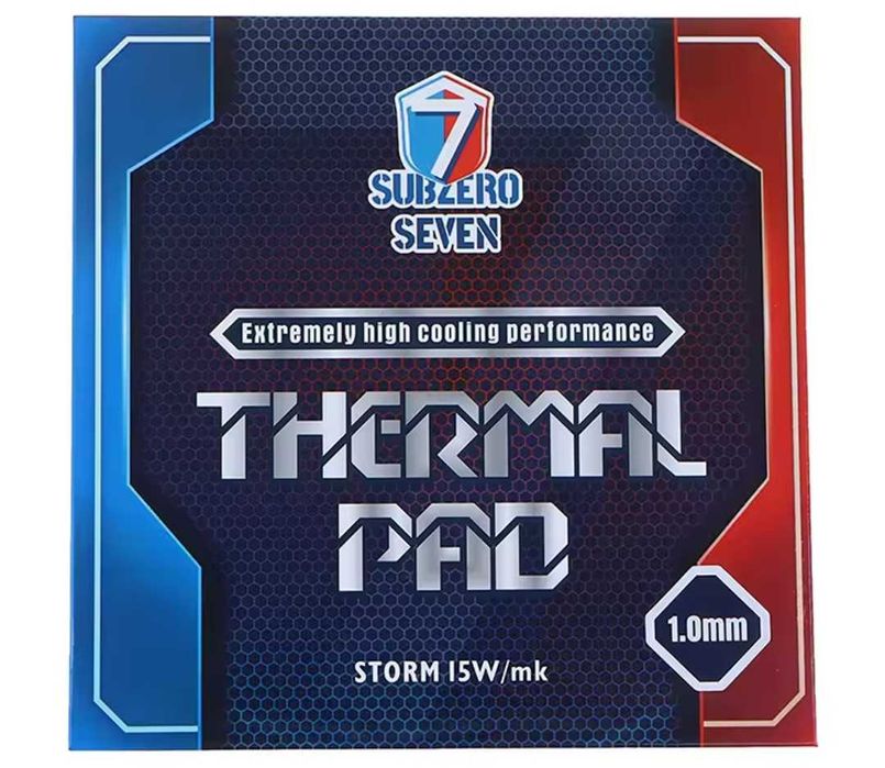 Subzero Seven 15W/mk termopad wydajność,nowość, 100x100x1 1szt. serwis