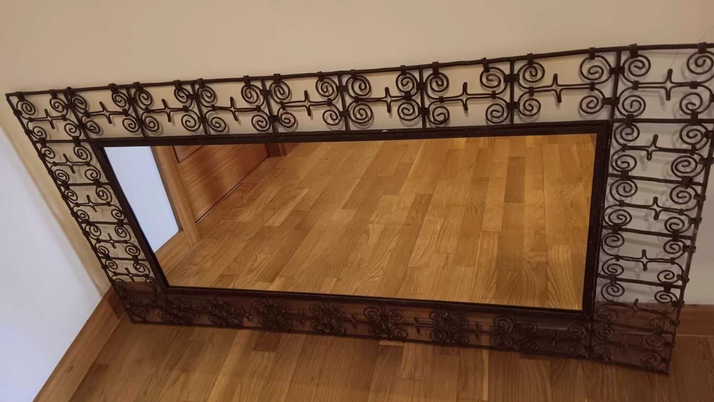 Espelho moldura ferro trabalhado