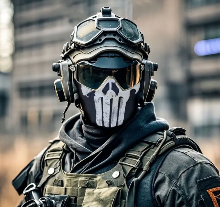 Kominiarka na jesień zime punisher