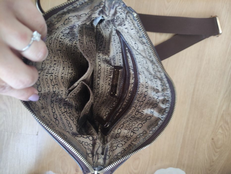 Mala Roccobarocco castanha tecido