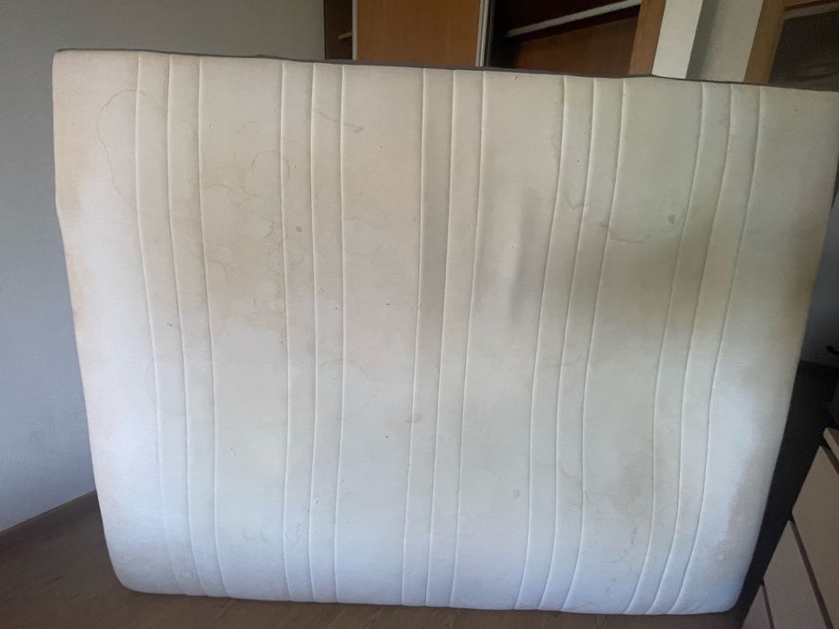 Cama de casal 160x200 com cabeceira estofada + colchão molas ensacadas (oferta)