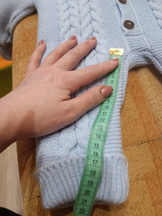 Дитячий утеплений в'язаний комбінезон