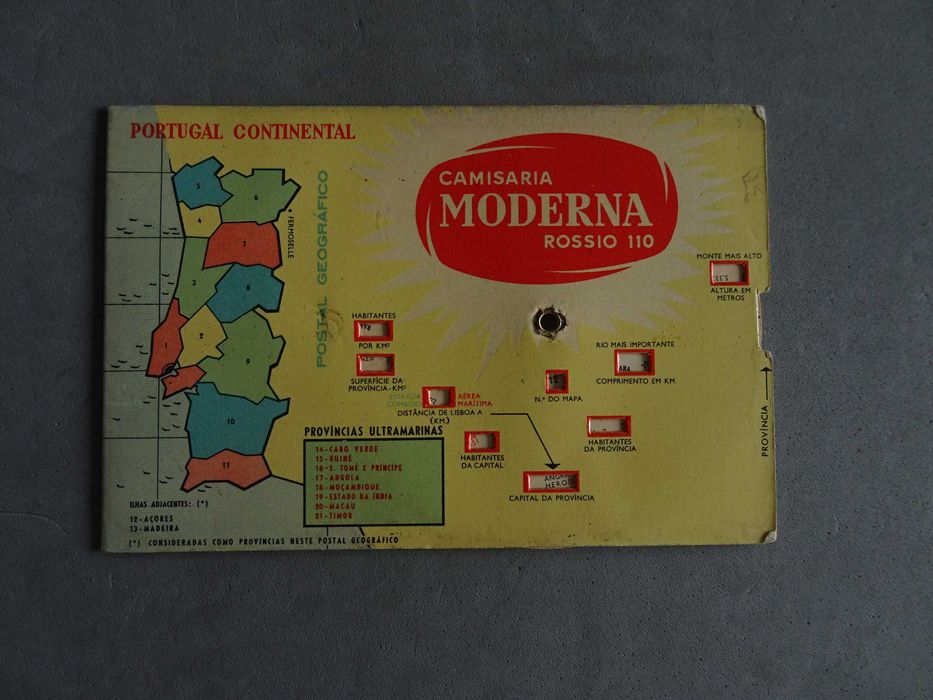 Antigo calendário Camisaria Moderna 1963 / 1990
