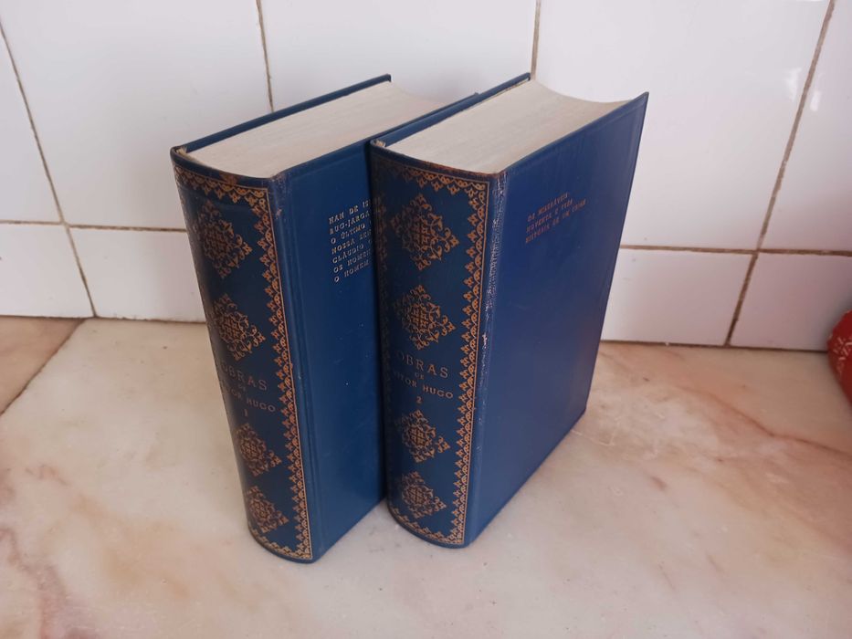 Obras de Vitor Hugo 2 volumes em papel bíblia.